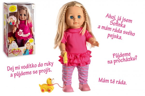 Panenka Sofinka chodící a česky mluvící, 42 cm