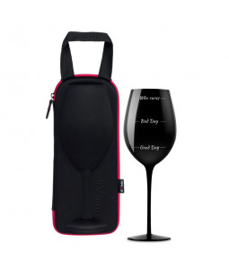 diVinto Slavnostní obří sklenice na víno, 870 ml., Who cares Black