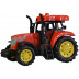 MaDe Traktor na setrvačník, světlo, zvuk, červený, 14cm