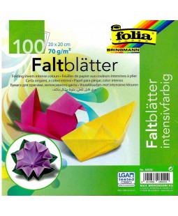 Folia Origami papír mix barev 70g/m2, 20x20 cm, 100ks