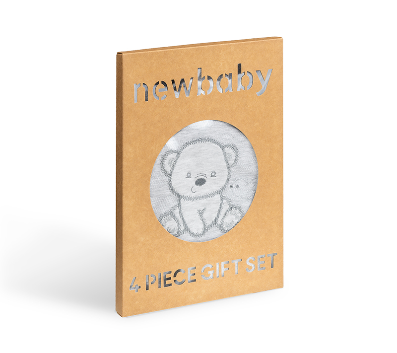Bellatex Kojenecká soupravička New Baby Sweet Bear šedá - 56 (0-3m)