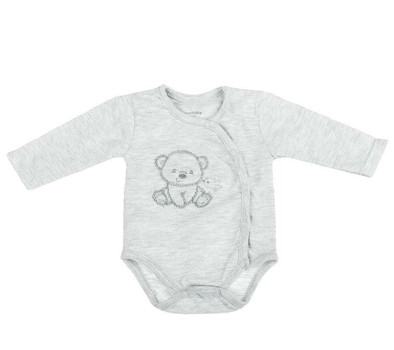 Bellatex Kojenecká soupravička New Baby Sweet Bear šedá - 56 (0-3m)
