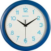 Secco Modré nástěnné hodiny, Průměr 28 cm