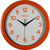 Secco Červené nástěnné hodiny, Průměr 28 cm