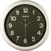 Secco Stříbrné nástěnné hodiny, Průměr 28 cm