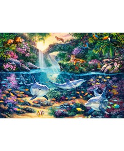 Castorland puzzle 1500 dílků - Ráj uprostřed džungle