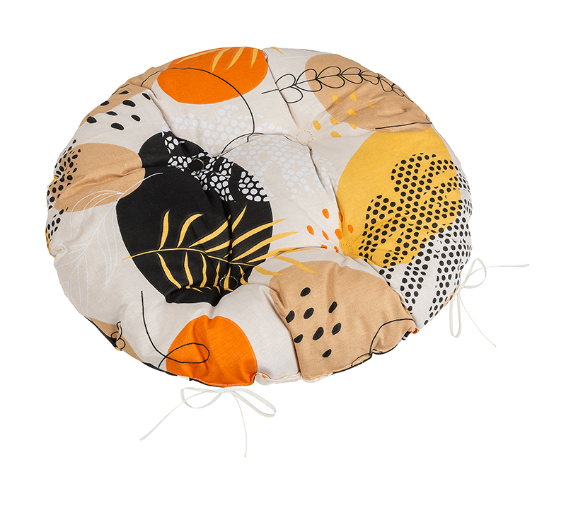 Bellatex Sedák Adéla kulatý prošívaný, Oblázky oranžové - průměr 40 cm