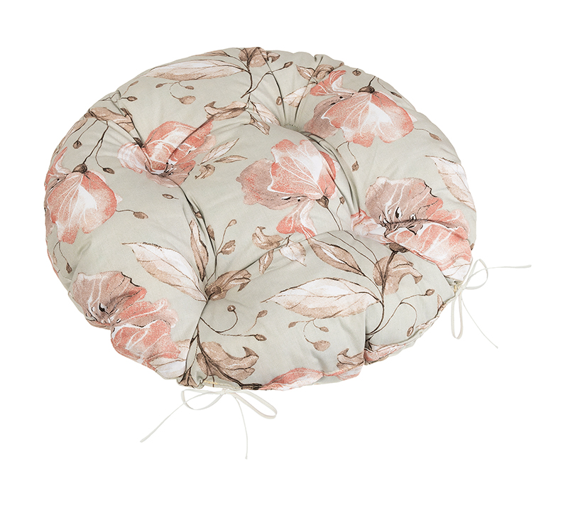 Bellatex Sedák Adéla kulatý prošívaný, Lilie losos - průměr 40cm