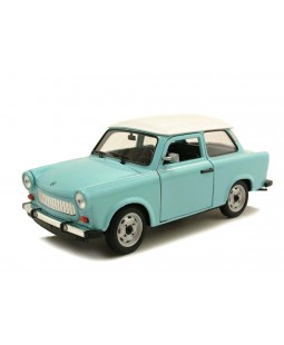 Welly Trabant 601 Modrý s bežovou střechou 1:24