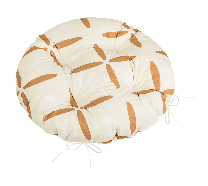 Bellatex Sedák Adéla kulatý prošívaný, Křížky hnědé - průměr 40 cm