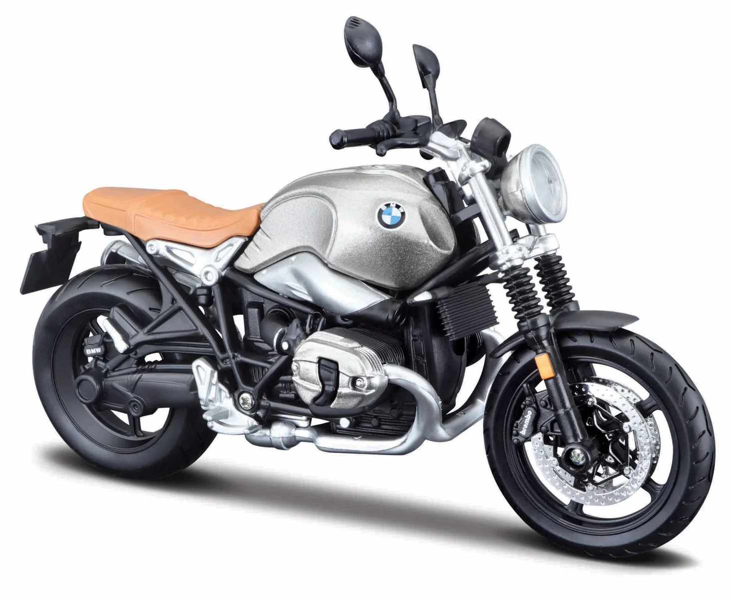 Maisto Motocykl, BMW R ninet Scrambler, Stříbrná 1:12