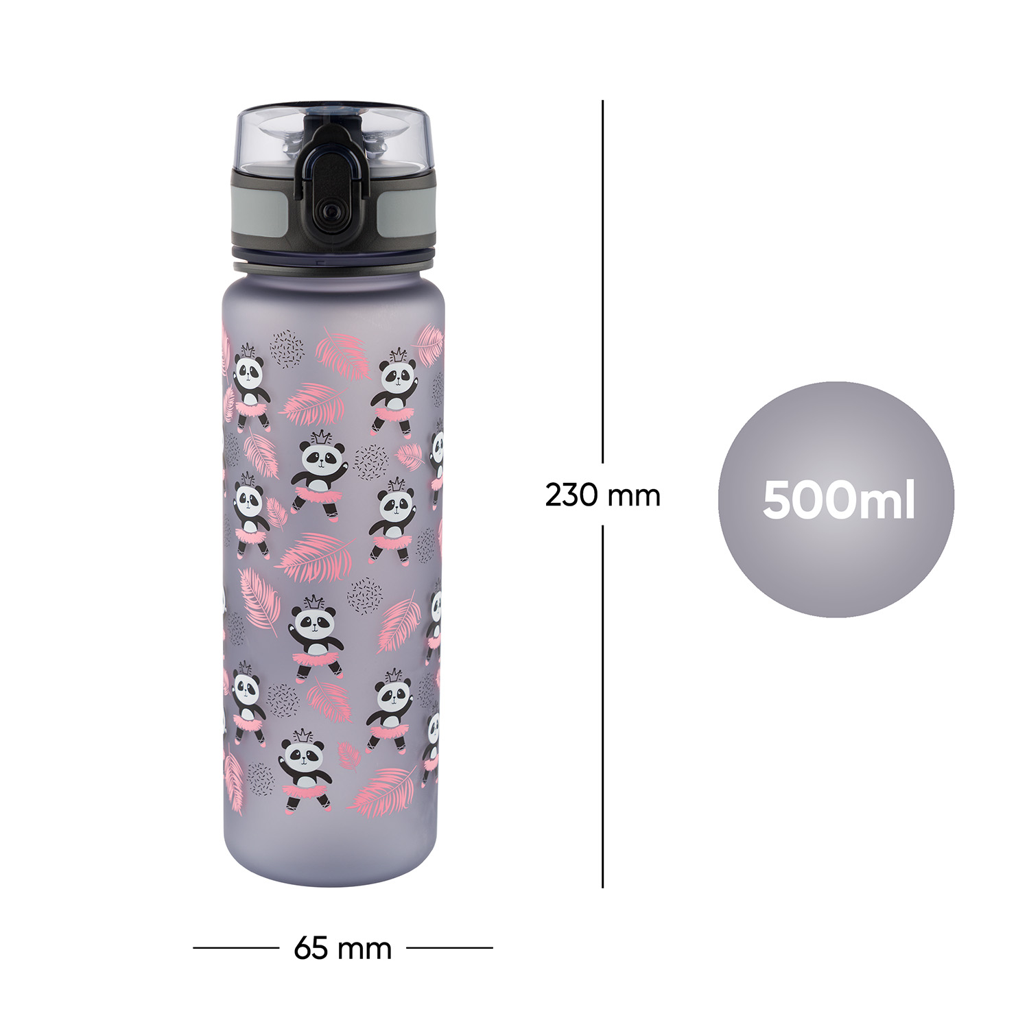 BAAGL Tritanová láhev na pití Panda, 500 ml.