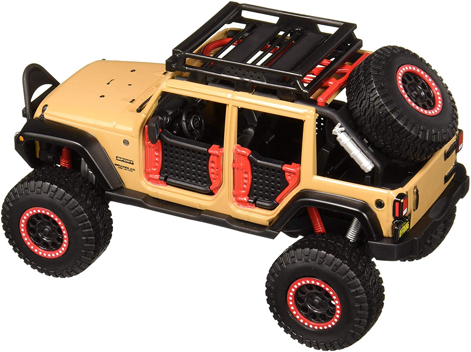 Maisto Jeep Wrangler Unlimited Off-Road, Hnědý 1:24