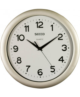 Secco Bílé nástěnné hodiny, Průměr 28 cm