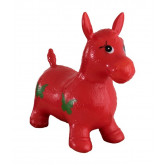 Dětské hopsadlo červený gumový skákací koník