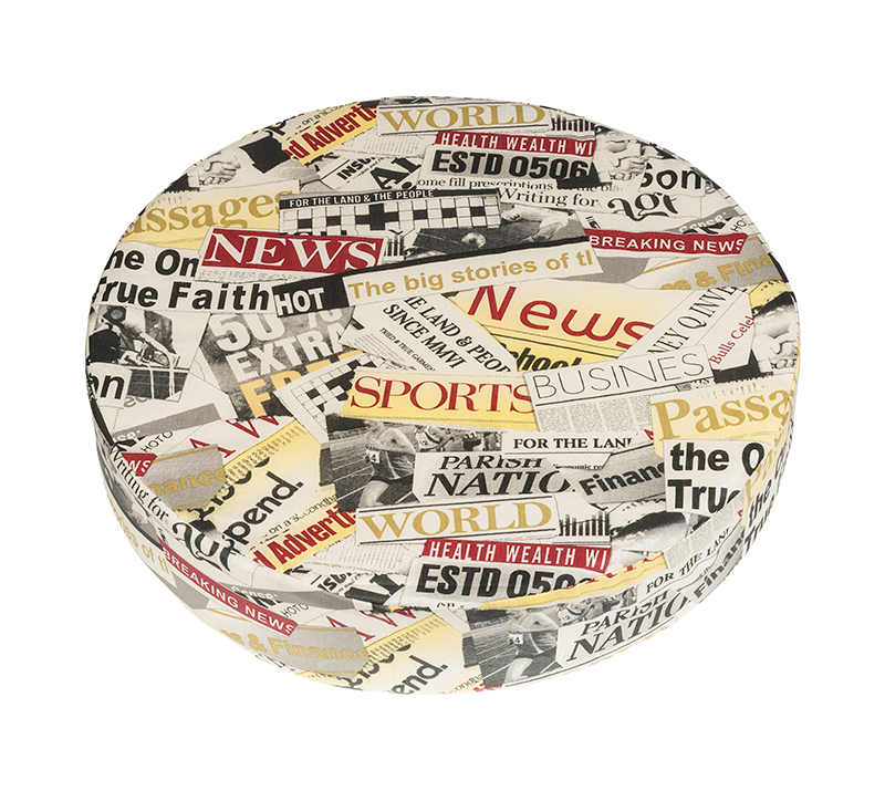 Bellatex Sedák KULATÝ, Noviny černé - průměr 40 cm