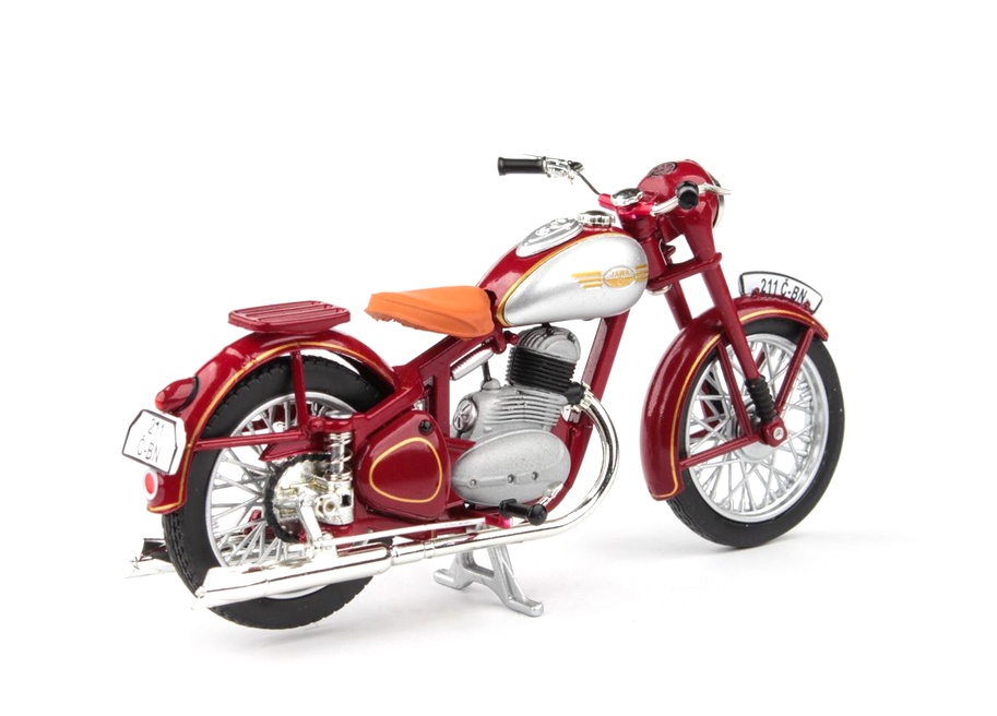 Jawa 250 Pérák Standard (1948) Tmavě červená 1:18