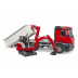 Bruder 3624 Mercedes Benz Arocs Truck s kontejnerem a bagrem