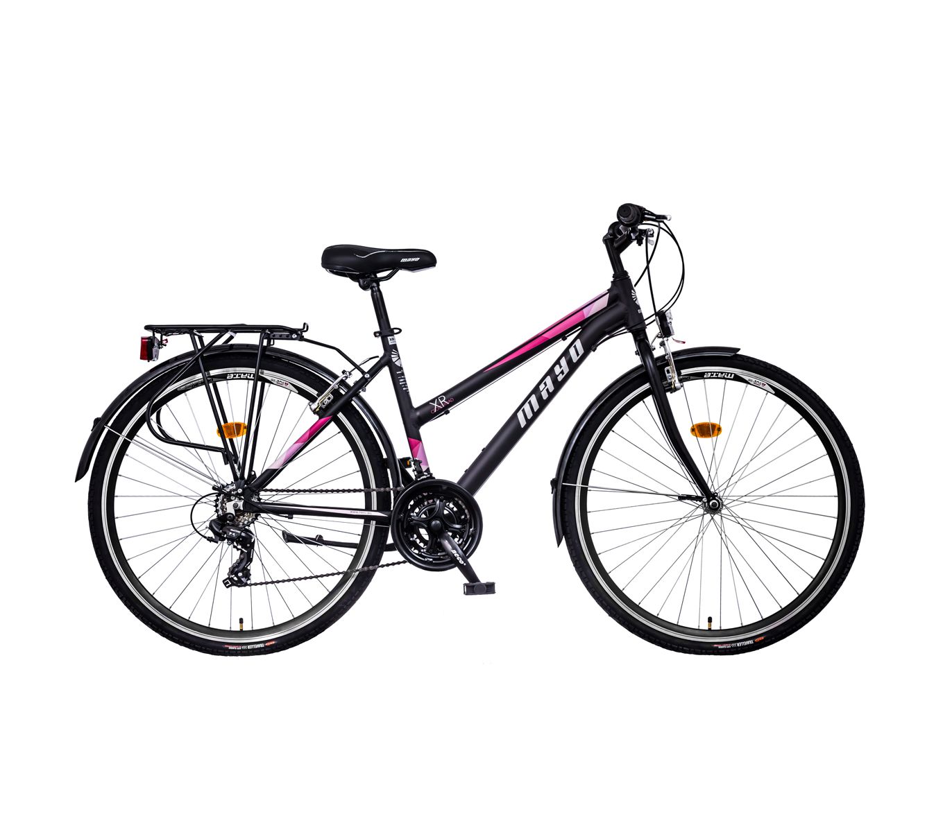 Mayo XR Fit Trek Flat Dámské trekingové kolo, černo-růžové