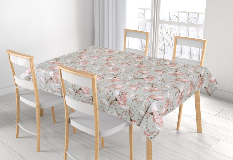 Bellatex Ubrus ADÉLA, Lilie losos, šedá - 100x100 cm