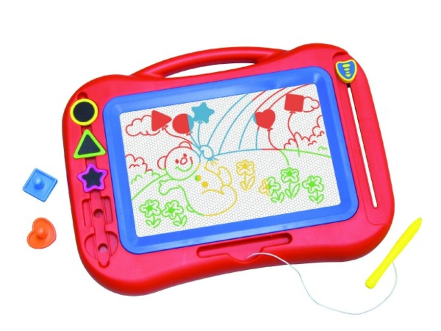 Teddis Magnetická kreslící tabulka v krabici s razítky 43x30cm