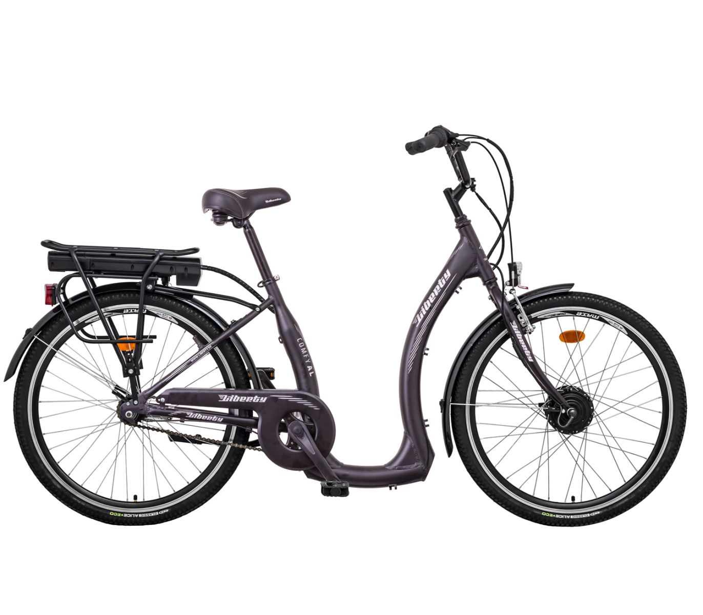 Elektrokolo pro seniory Liberty Comfy AL Nexus 7spd. 26", 36V/10,4 Ah, černé matné