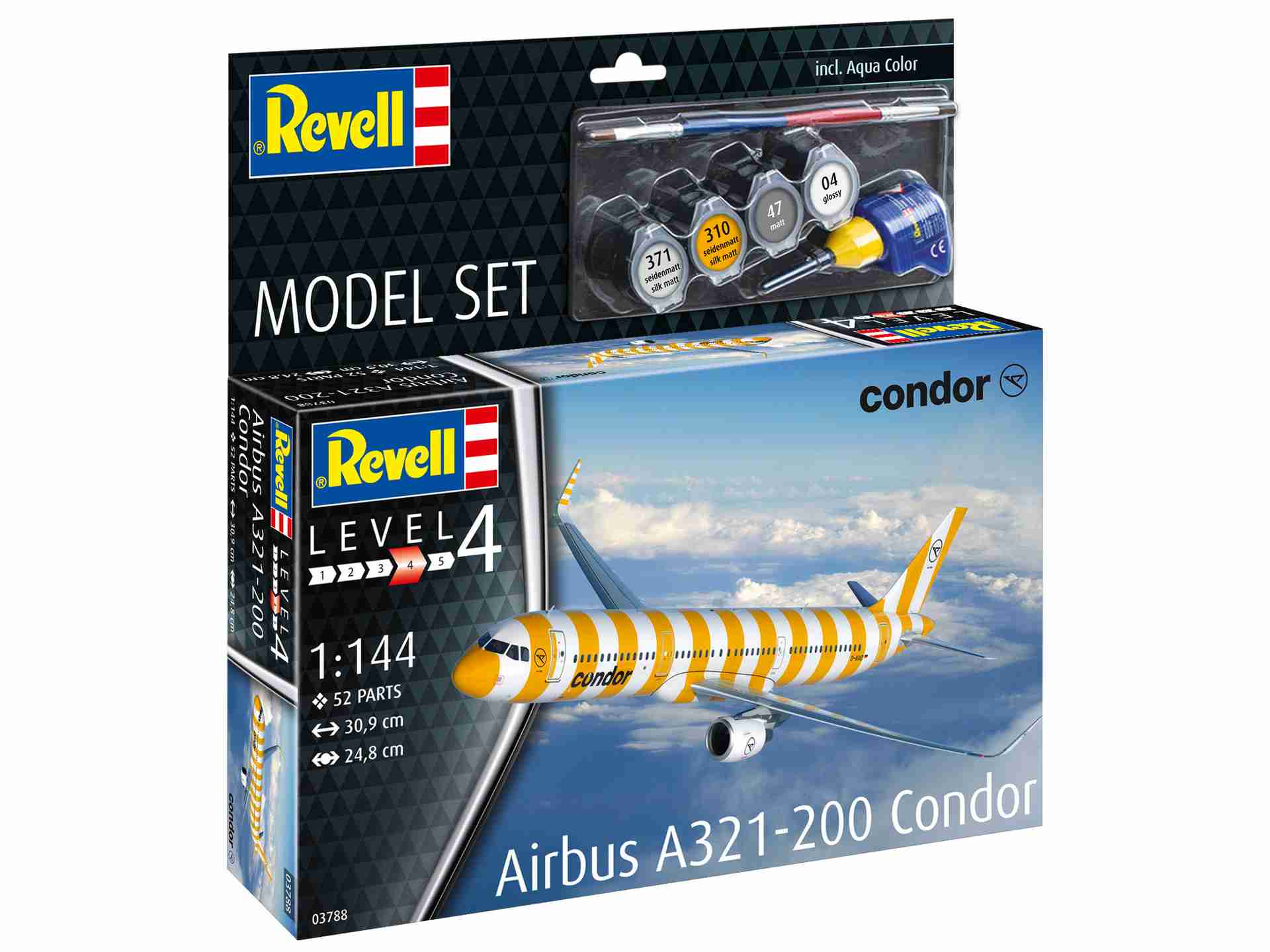 Revell ModelSet letadlo 63788 Airbus A321-200, Condor (1:144)