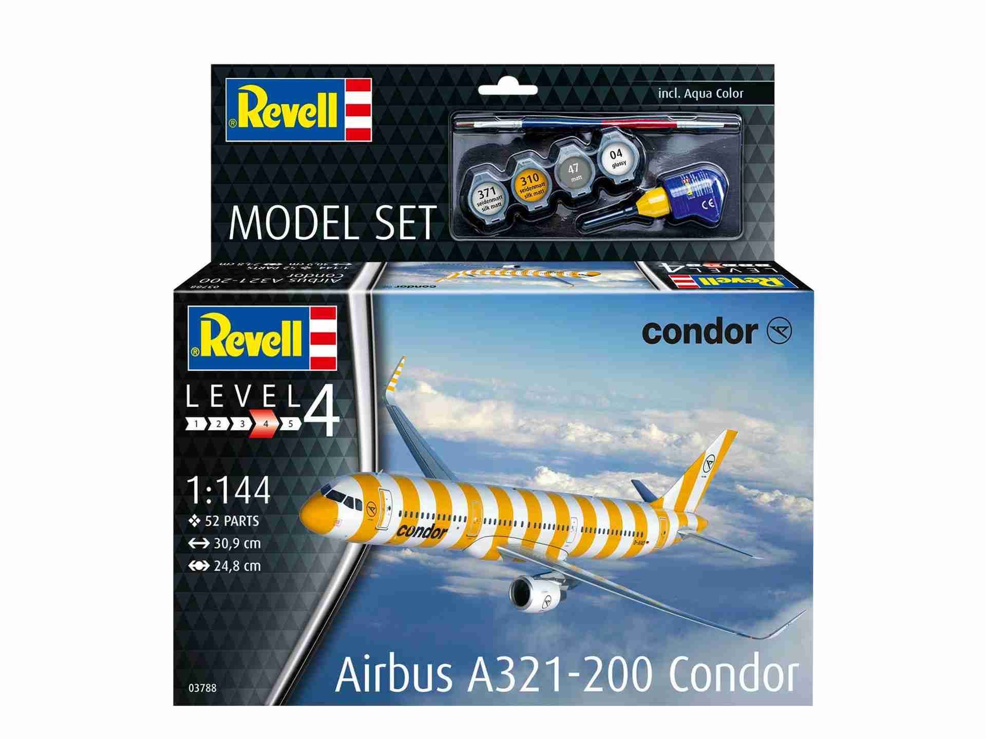 Revell ModelSet letadlo 63788 Airbus A321-200, Condor (1:144)