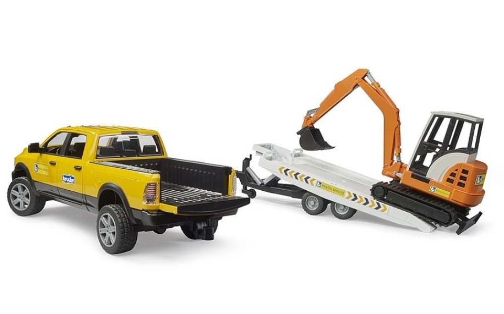 Bruder 2546 Terénní servisní auto RAM s minibagrem
