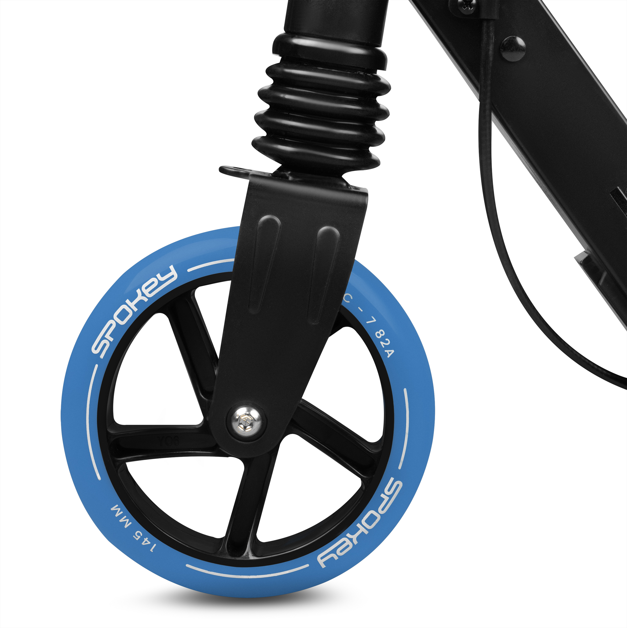 Spokey VACAY Pro Koloběžka s ruční brzdou, kolečka 145 mm, modrá