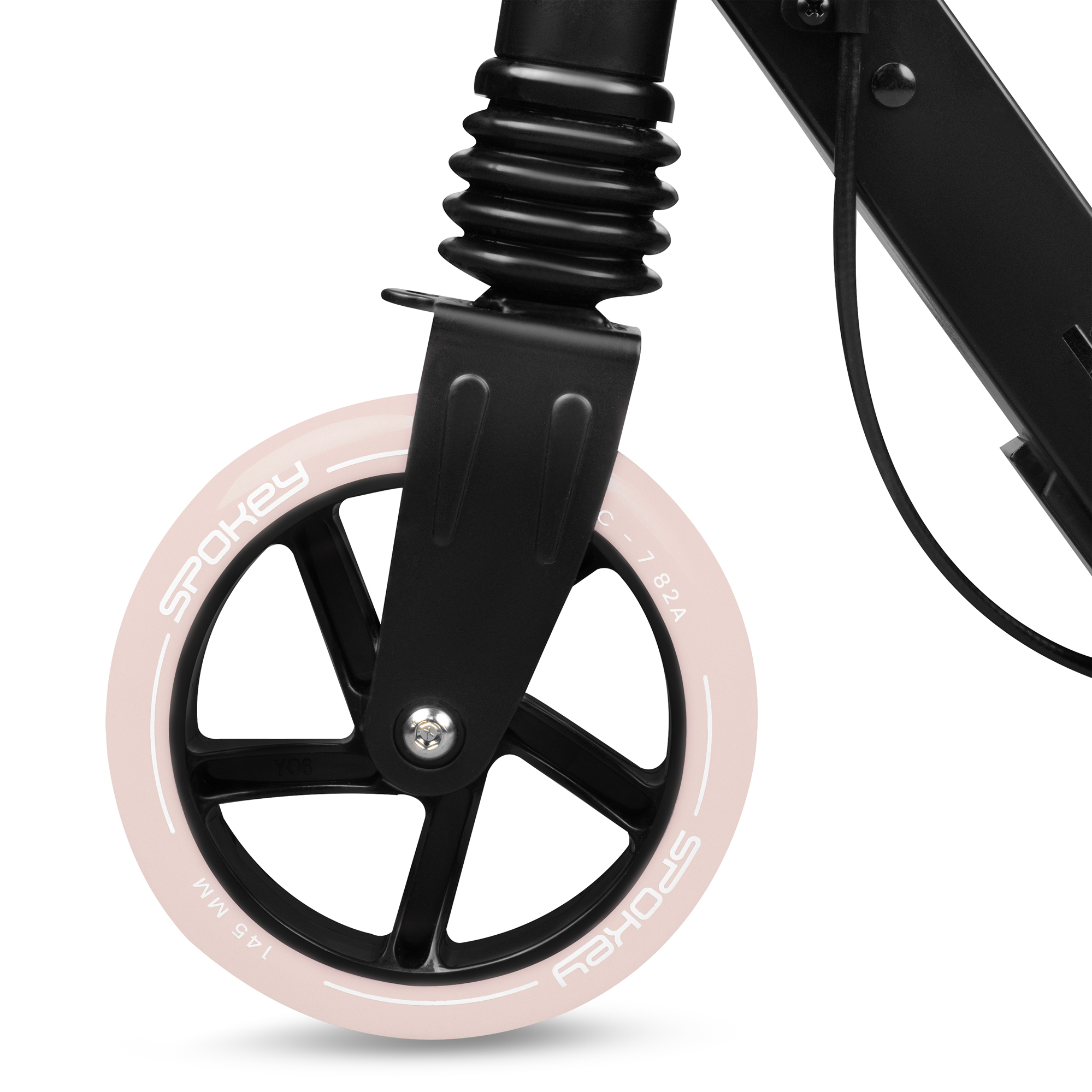 Spokey VACAY Pro Koloběžka s ruční brzdou, kolečka 145 mm, růžová