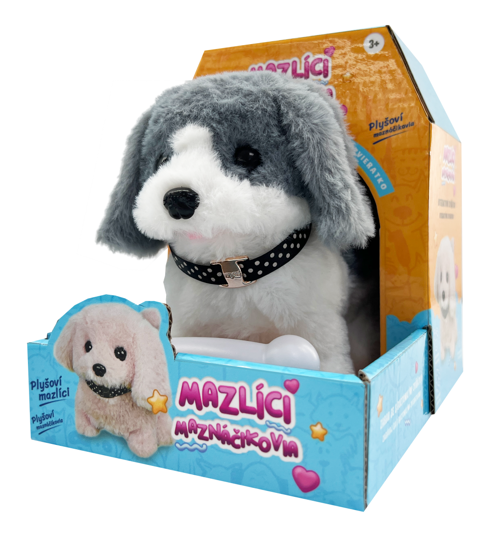 Alltoys Mazlíci pejsek Punťa šedobílý