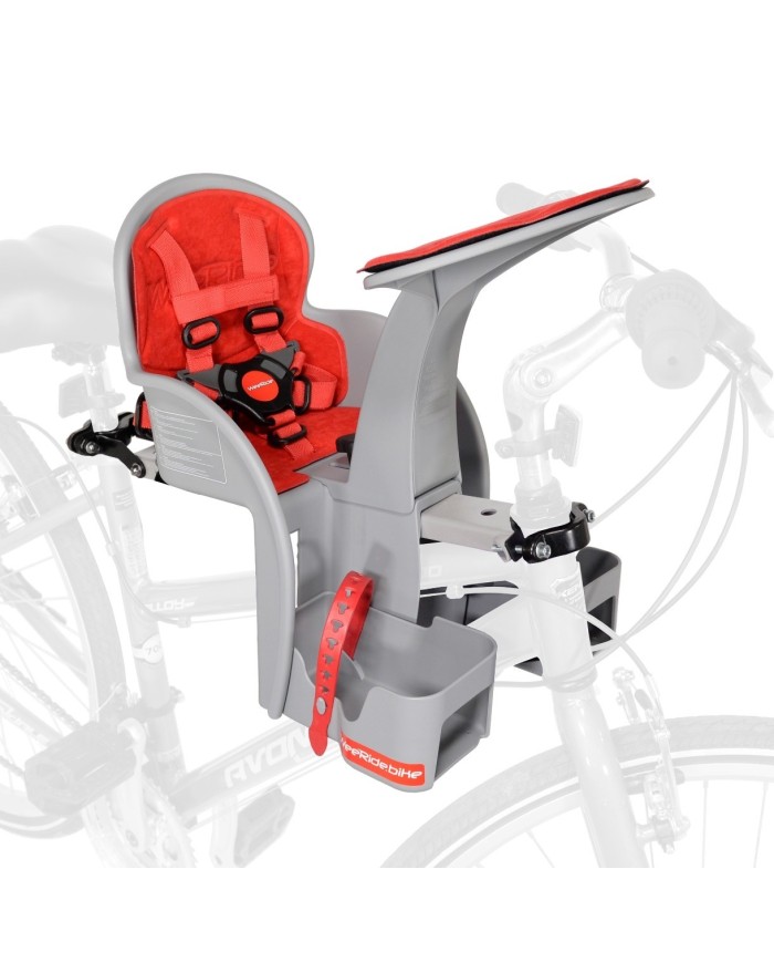 WeeRide SafeFront Classic Přední cyklosedačka na kolo, červená