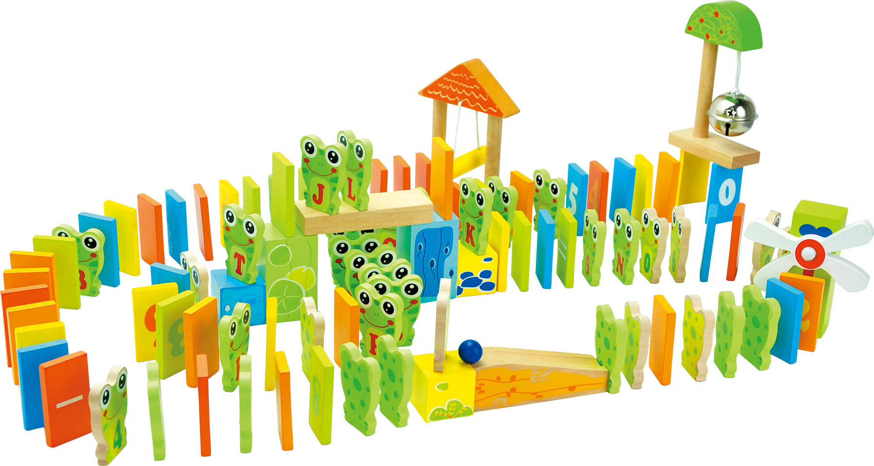 Small Foot Domino rallye žába, 100 kusů