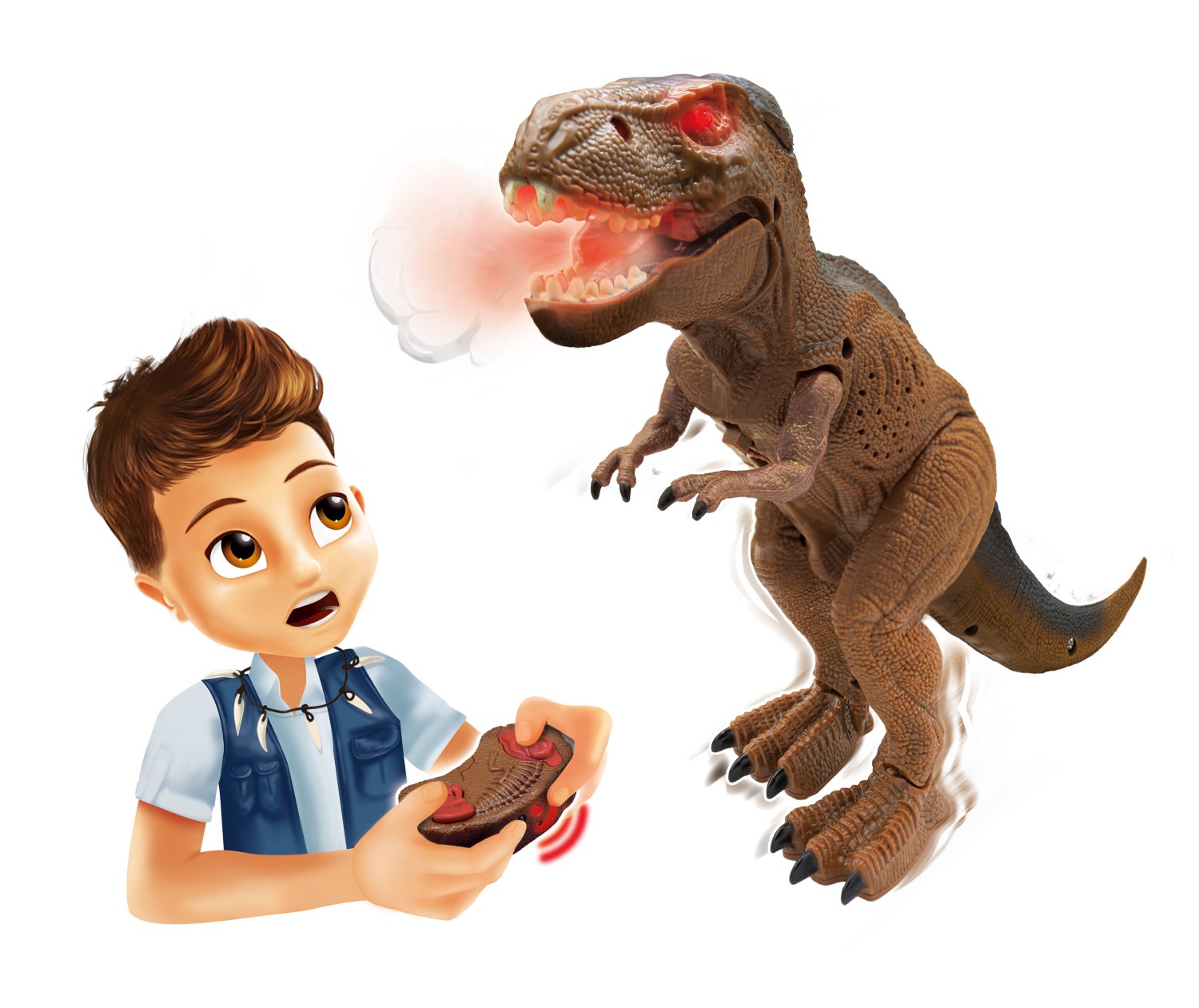 Buki, RC T-Rex chodící, se světelnými a zvukovými efekty