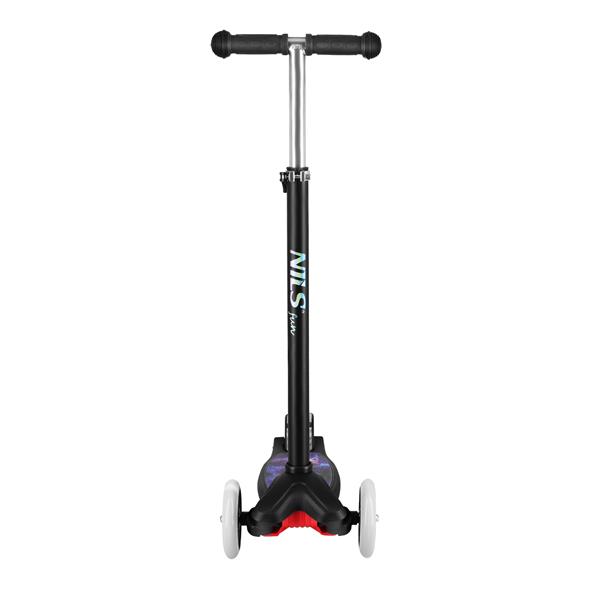 NILS Fun HLB1310 Dětská tříkolová koloběžka s LED, černá