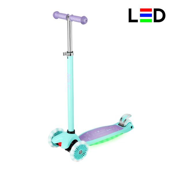 NILS Fun HLB1310 Dětská tříkolová koloběžka s LED, fialová