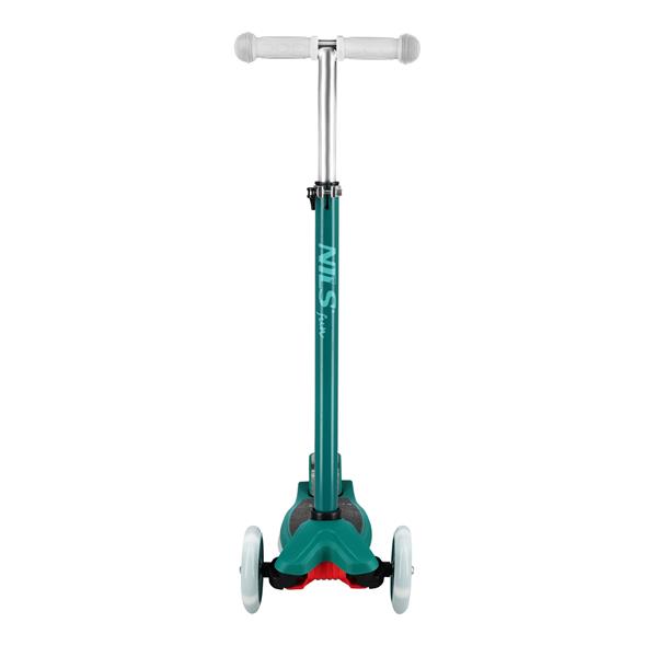 NILS Fun HLB1310 Dětská tříkolová koloběžka s LED, zelená