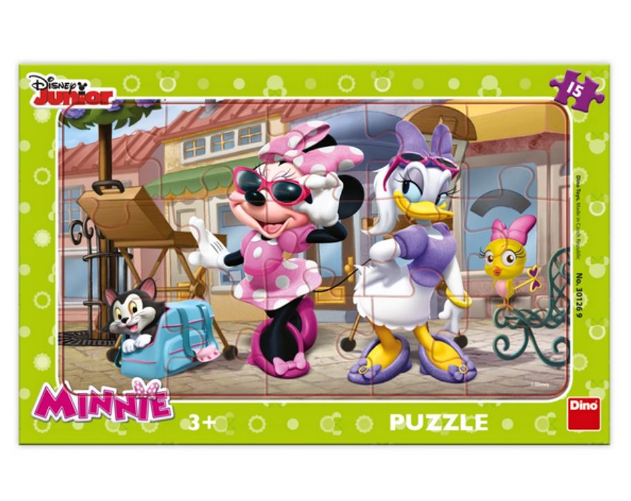 Dino deskové puzzle 15 dílků - Minnie na Montmartru