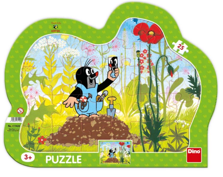 Deskové puzzle 25 dílků - Krtek a kalhotky