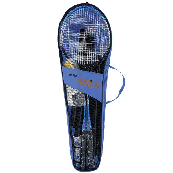 Badmintonová sada Nils NR0312, dvě rakety, míčky a síť