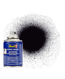 Barva Revell ve spreji 34108, matná černá (black mat)