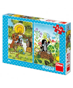 Dino Toys Puzzle Krtek., 2x48 dílků