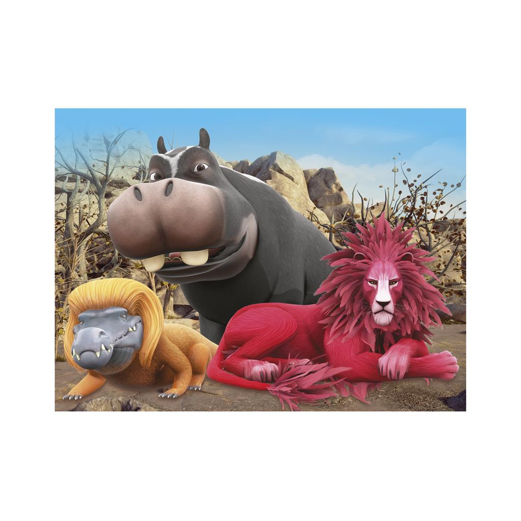 Dino dřevěné kostky Safari, 12 kostek