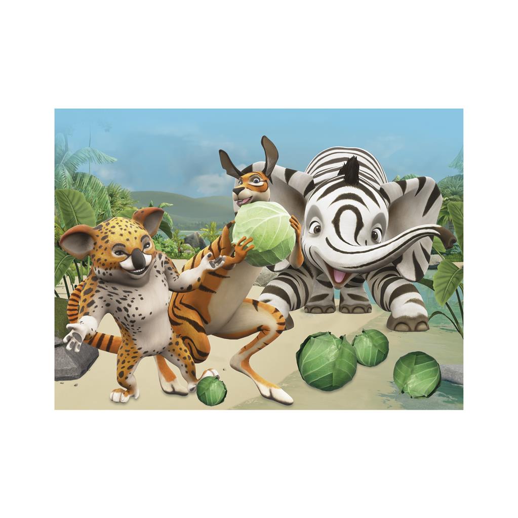 Dino dřevěné kostky Safari, 12 kostek