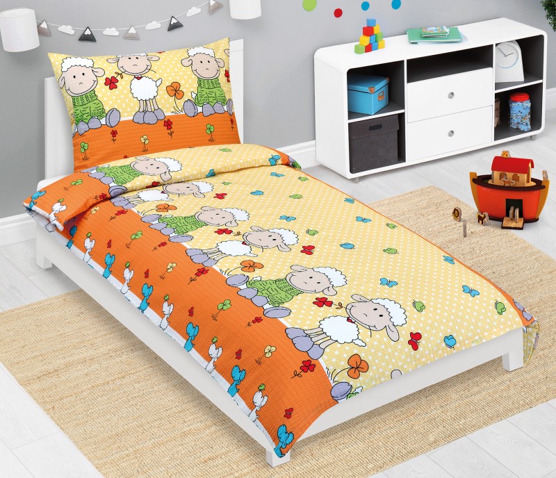 Bellatex Povlečení bavlna, Safari oranžové - 140x200, 70x90cm
