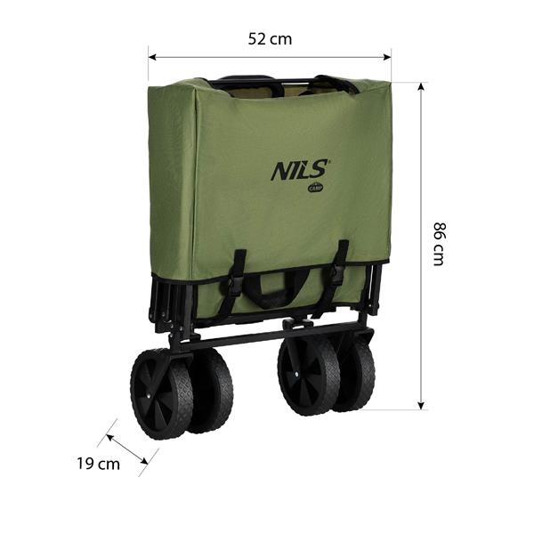 Kempingový vozík NILS Camp NC2602, 150 litrů, zelený
