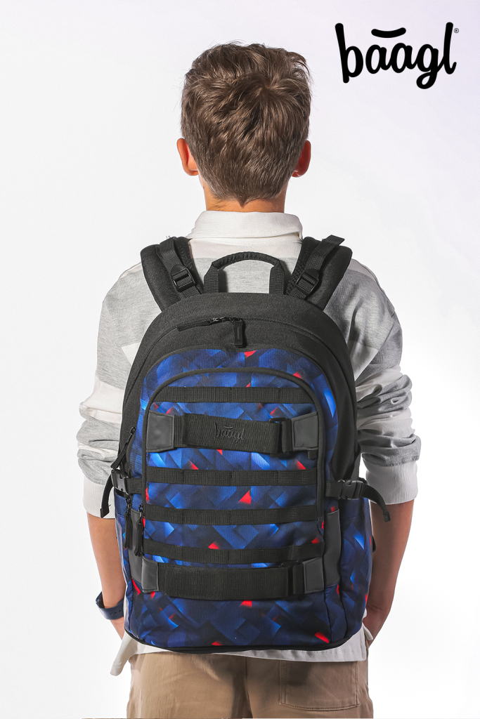 BAAGL SET 3 Skate Indigo: batoh, penál, sportovní taška