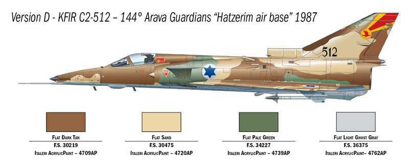 Italeri Model Kit letadlo 1408 - Kfir C.2 (1:72)
