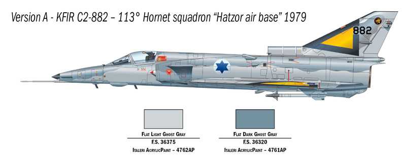 Italeri Model Kit letadlo 1408 - Kfir C.2 (1:72)